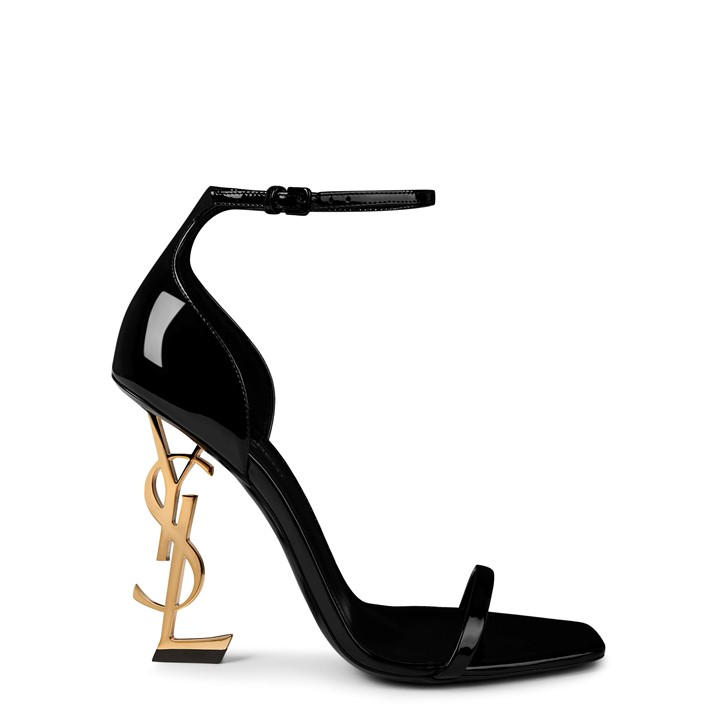 Saint Laurent Women's Black Opyum 110 Sandals - Size 6.5