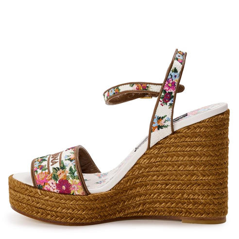 DOLCE AND GABBANA - Logo Wedge Sandals