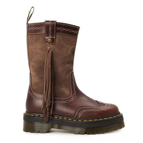 DR MARTENS - Women's Fringe Mid Pull up Knee High Boot