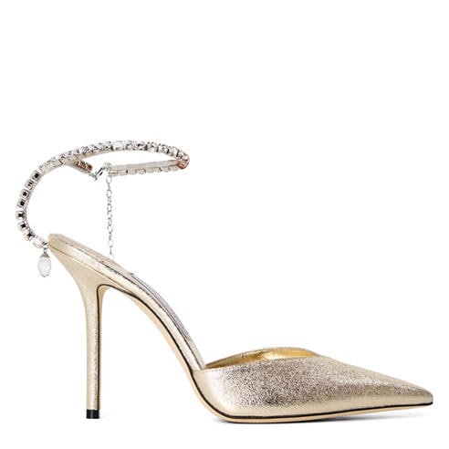 JIMMY CHOO - Women's Crystal Satin Saeda 100 Pumps