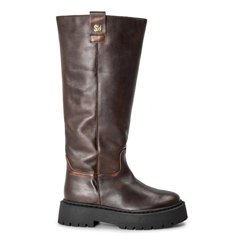 STEVE MADDEN - Women's Sonar Leather Block-Heel Knee High Boots