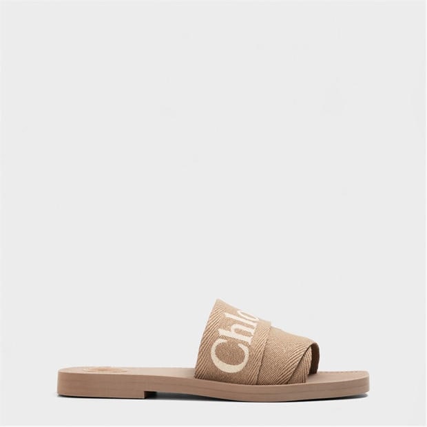 White - CHLOE - Woody Flat Mule
