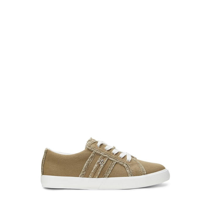 Lauren By Ralph Lauren Women's Green Janson Leather Court Trainers - Size 5