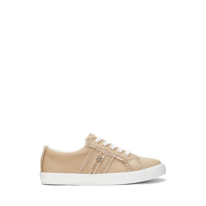 Lauren By Ralph Lauren Women's Neutral Janson Leather Court Trainers - Size 5