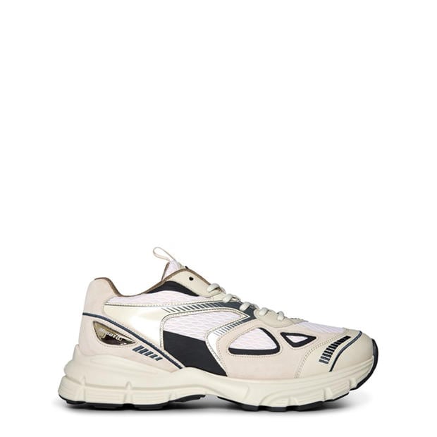 White/Black/Orange - AXEL ARIGATO - Women's Marathon Leather And Mesh Trainers