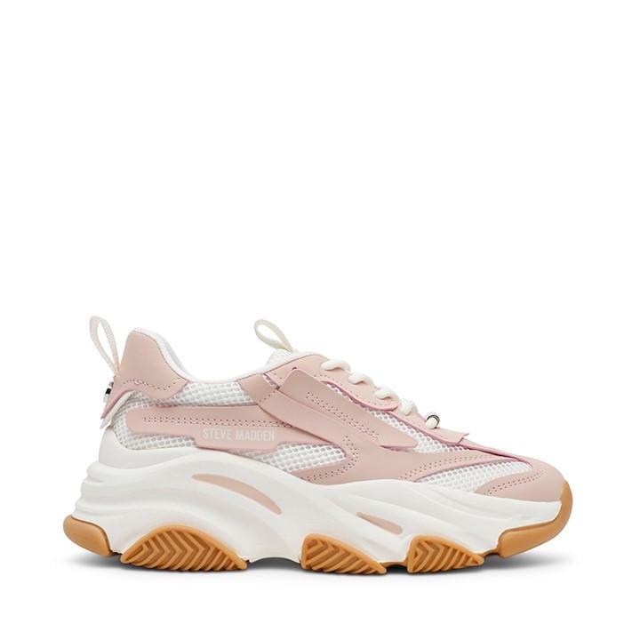 Steve Madden Women's Pink Possession Chunky Trainers