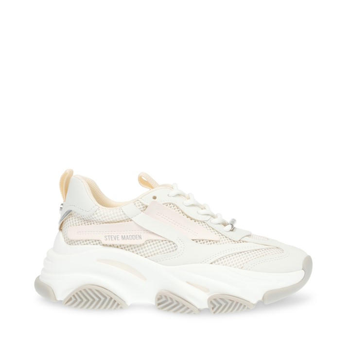 Steve Madden Women's Grey Possession Chunky Trainers