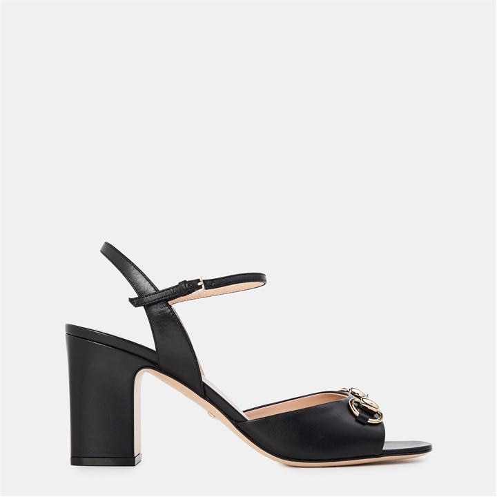 Gucci Women's Black Horsebit Sandals - Size 5