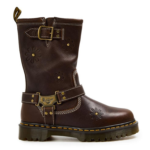 DR MARTENS - Anistone Tall Leather Biker Boots
