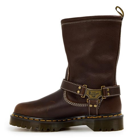 DR MARTENS - Anistone Tall Leather Biker Boots