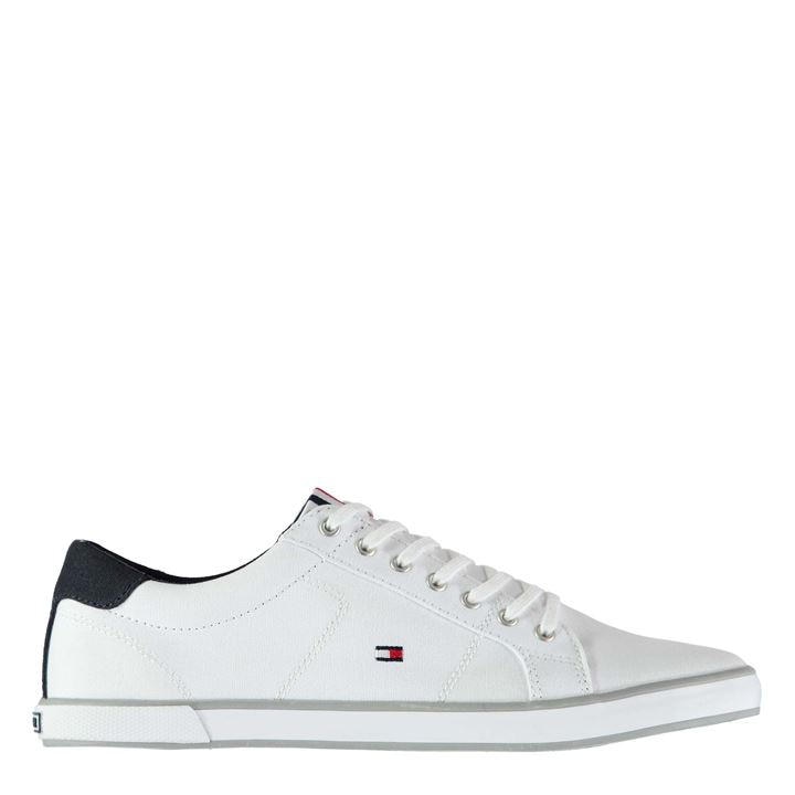 Tommy Hilfiger Men's White 1D Canvas Trainers Size 12