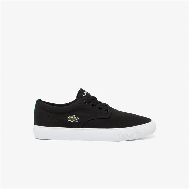 Lacoste Men's Black Grip Base Canvas Low Top Trainers Size 7