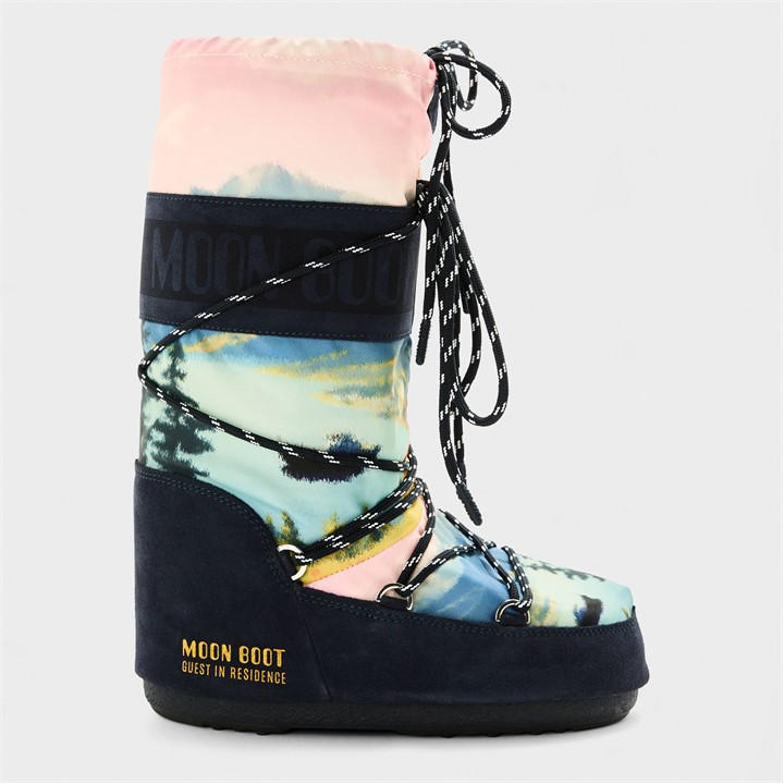 Moon Boot Women's Blue Mn Bt X Gir Postcard Ld61