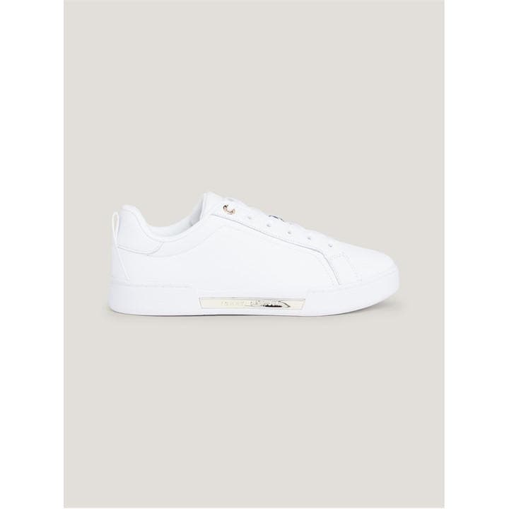Tommy Hilfiger Women's White Chique Court Sneakers Size 4