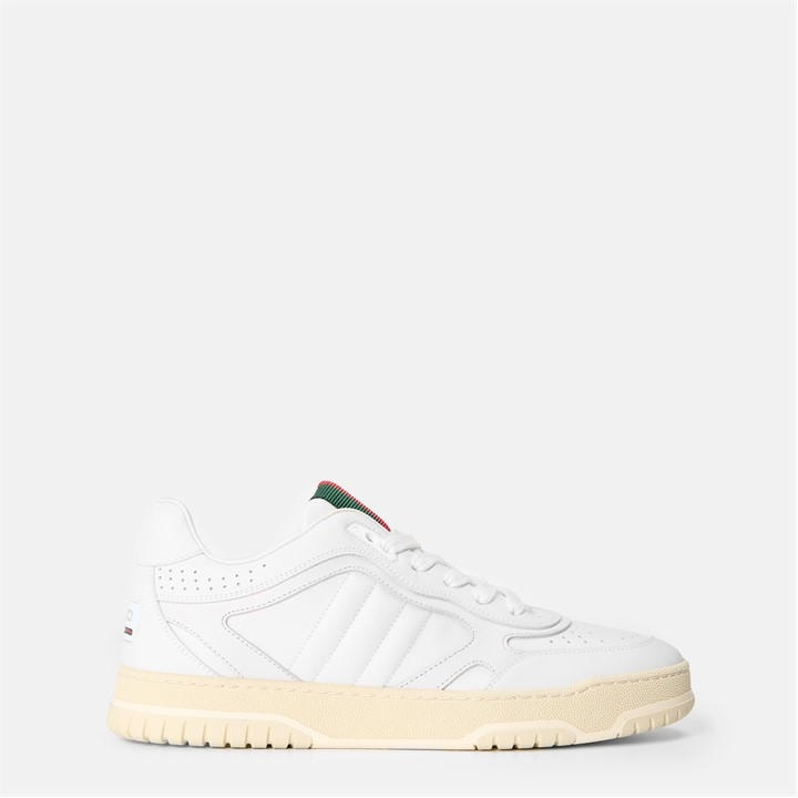 Gucci Women's White Web Low-Top Trainers - Size 5