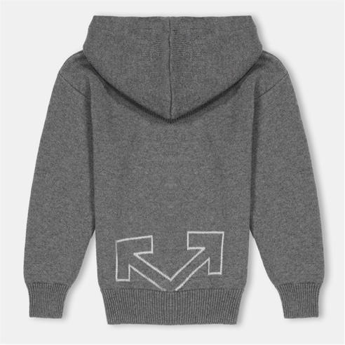 OFF WHITE - Unisex Kids' Knitted Hoodie