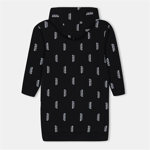 HUGO - Logo Print Hooded Dress