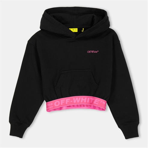 OFF WHITE - Kids' Logo Cropped Hoodie