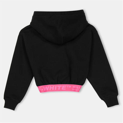 OFF WHITE - Kids' Logo Cropped Hoodie