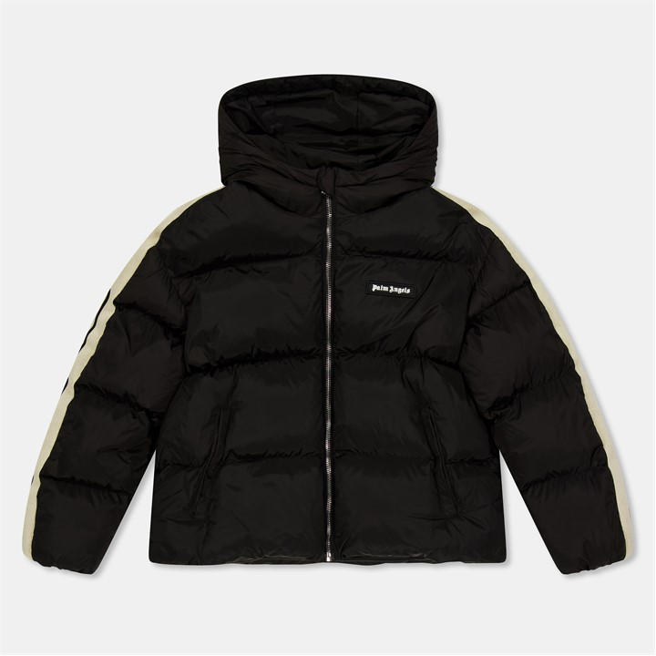 Palm Angels Unisex Kids Black Palm Logo Puffer Jkt