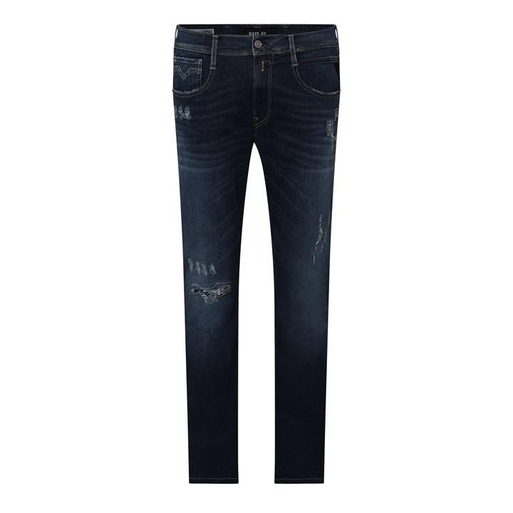 Replay Men's Blue Anbass Slim-Fit Jeans