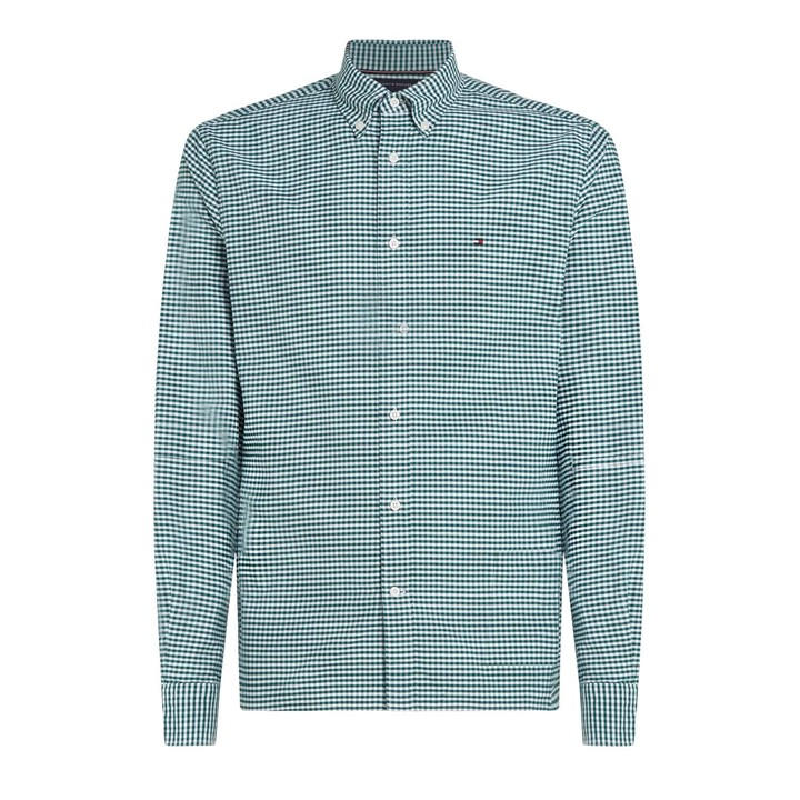 Tommy Hilfiger Gingham Regular-Fit Oxford Shirt – Green