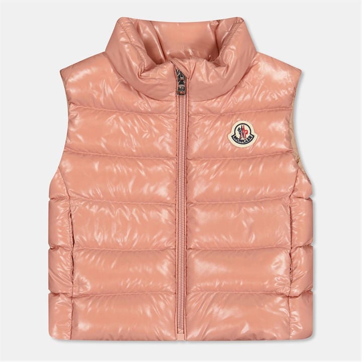Moncler Girls Pink Ghany Gilet In54 Size 3 - 6 Months