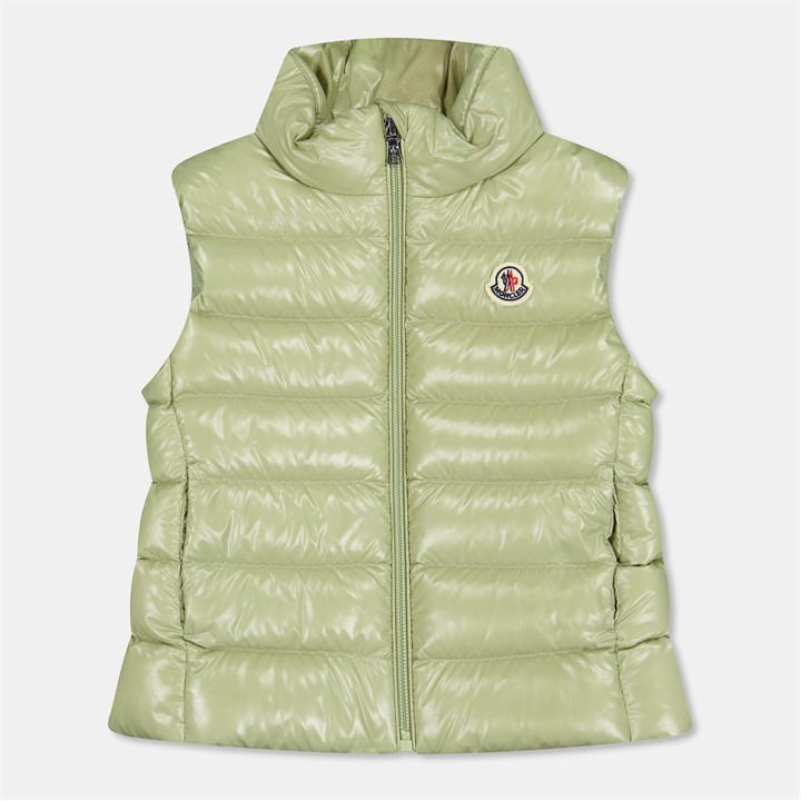 Moncler Girls Green Ghany Gilet In54 Size 12 - 18 Months