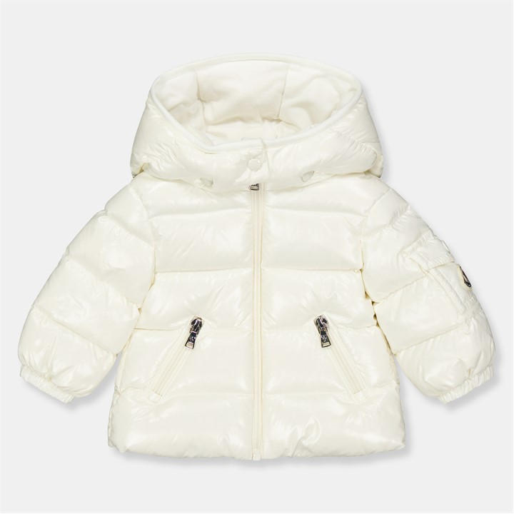 Moncler Girls Cream Bady Jacket In53 Size 6 - 12 Months