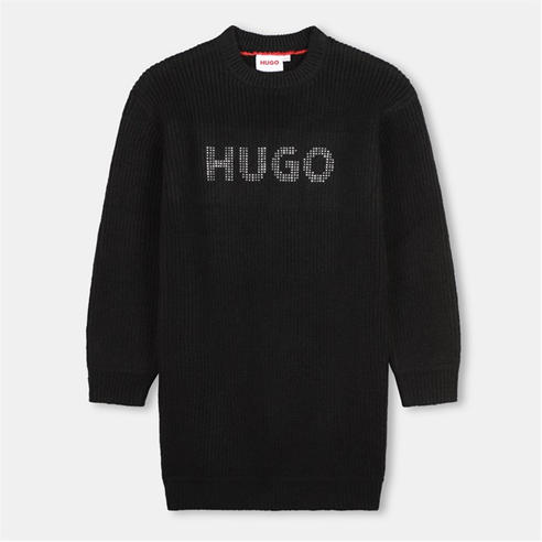 HUGO - Kids' Long-Sleeve Logo Jumper Dress
