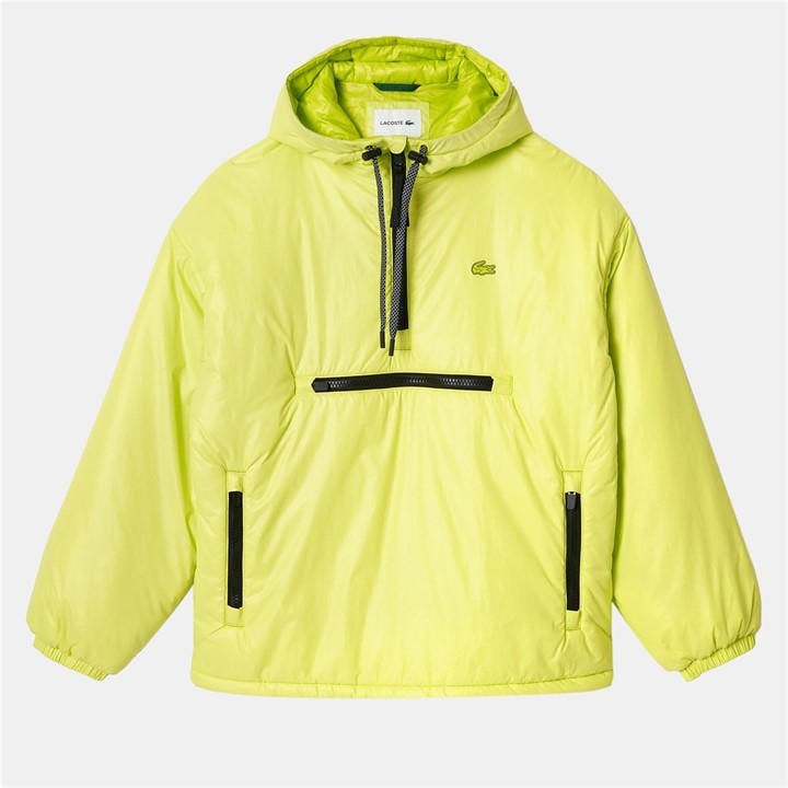 Lacoste Men's Yellow Padded Popover Hooded Jacket - S