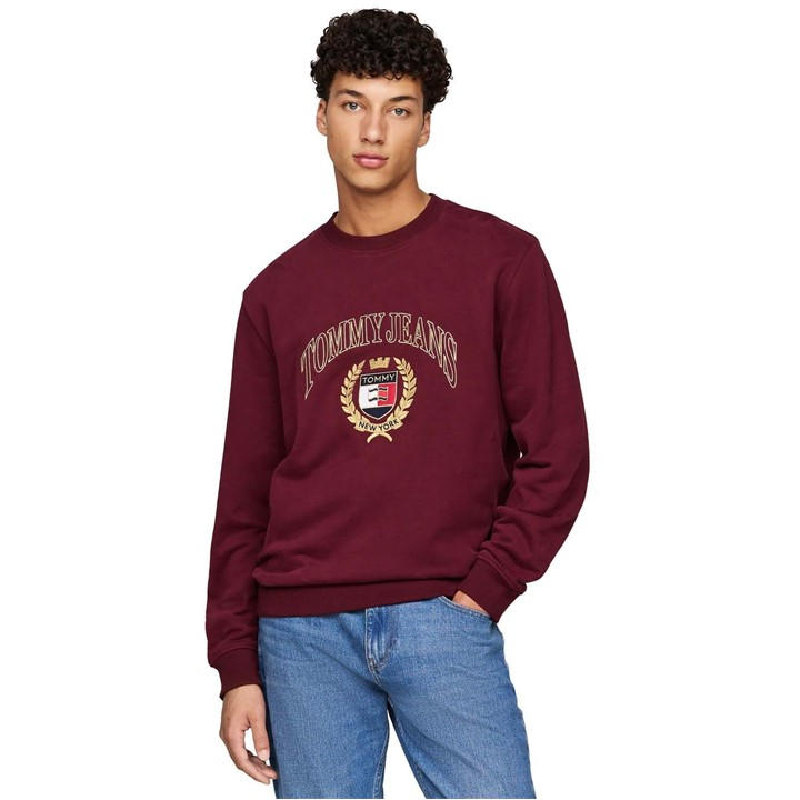Tommy Hilfiger Logo Embroidery Crewneck Sweatshirt – Purple
