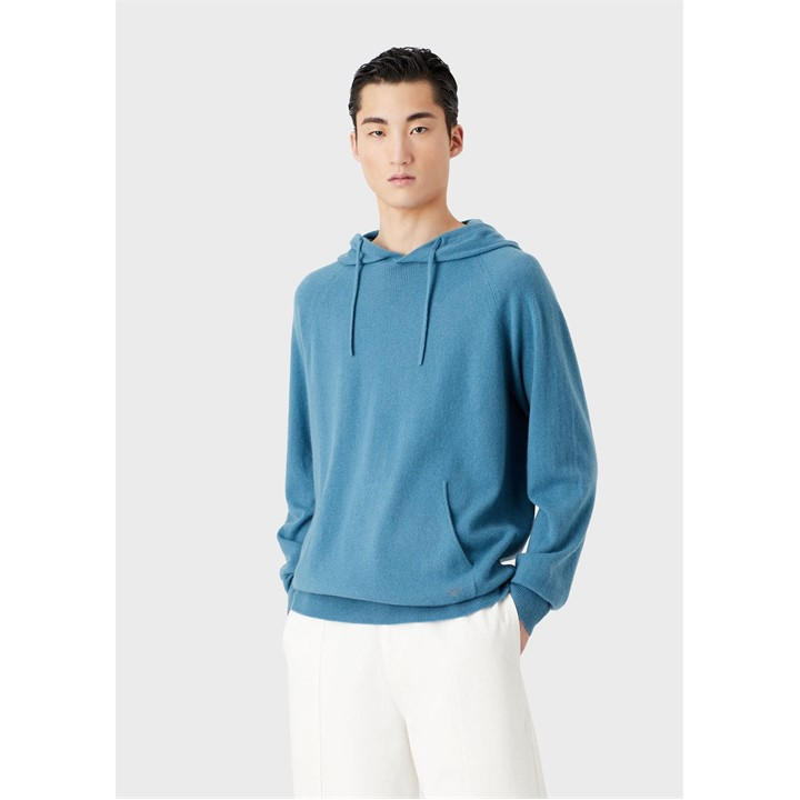 Emporio Armani Men's Blue Pullover Hoodie