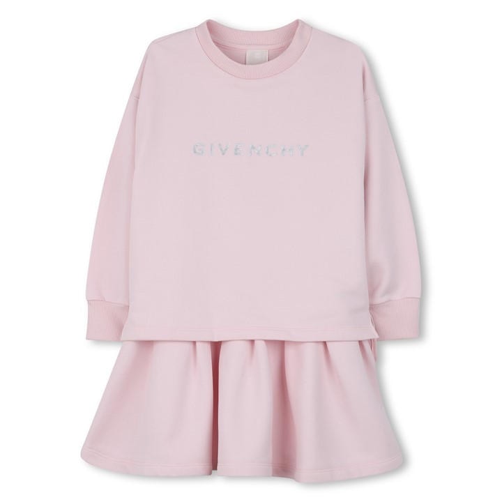 Givenchy Girls Pink Kids' Logo Knit Jumper Dress - 11 - 12 Years