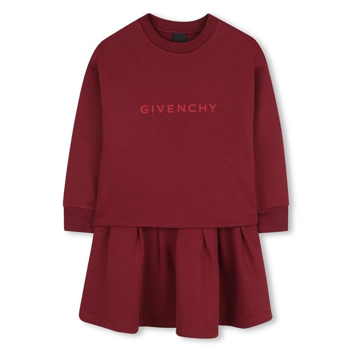 Givenchy Girls Red Kids' Logo Knit Jumper Dress - 9 - 10 Years