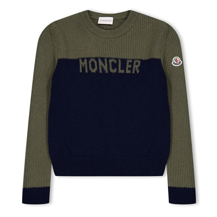 Moncler Boys Blue Knit Jumper Juniors