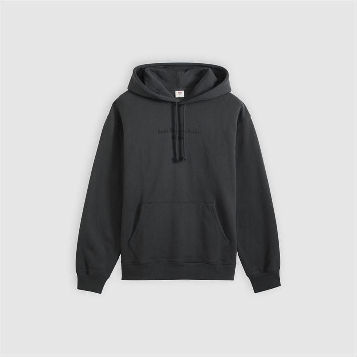 Levis Men's Grey Relaxed Graphic Hoody - L