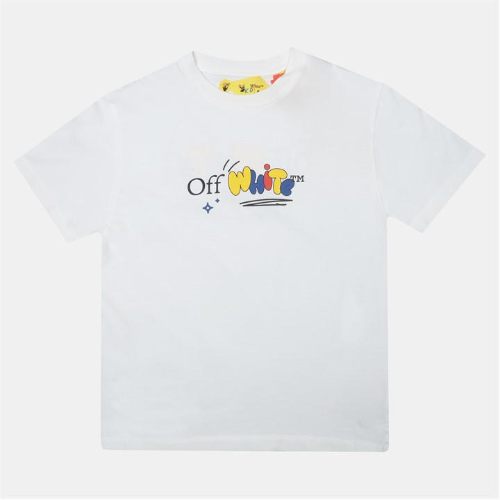Off White Boys Multi Off Funny Tee S/S