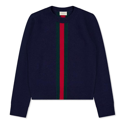 GUCCI - Kids' Wool Long-Sleeve Crew-Neck Jumper