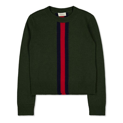GUCCI - Kids' Long-Sleeve Wool Cable Knit Jumper