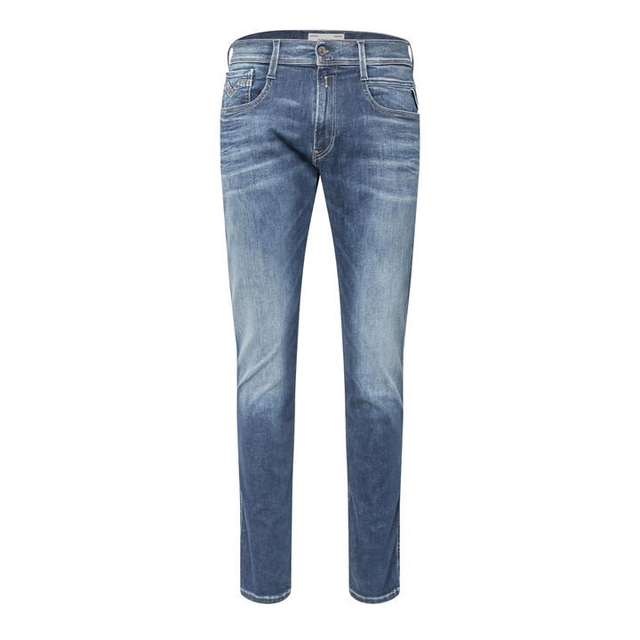 Replay Men's Blue Anbass Slim-Fit Jeans