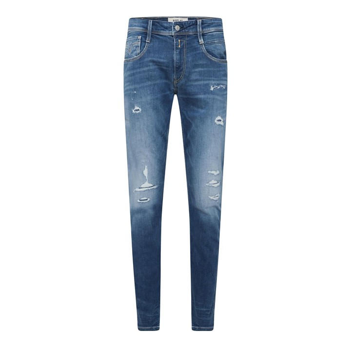 Replay Men's Blue Anbass Slim-Fit Jeans