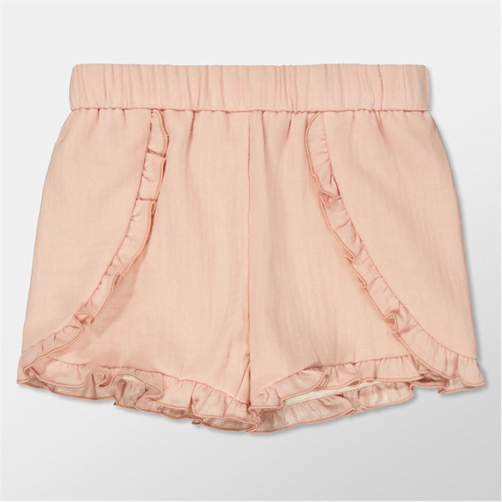 Moncler Girls Pink Kids' Logo Fleece Jogger Shorts