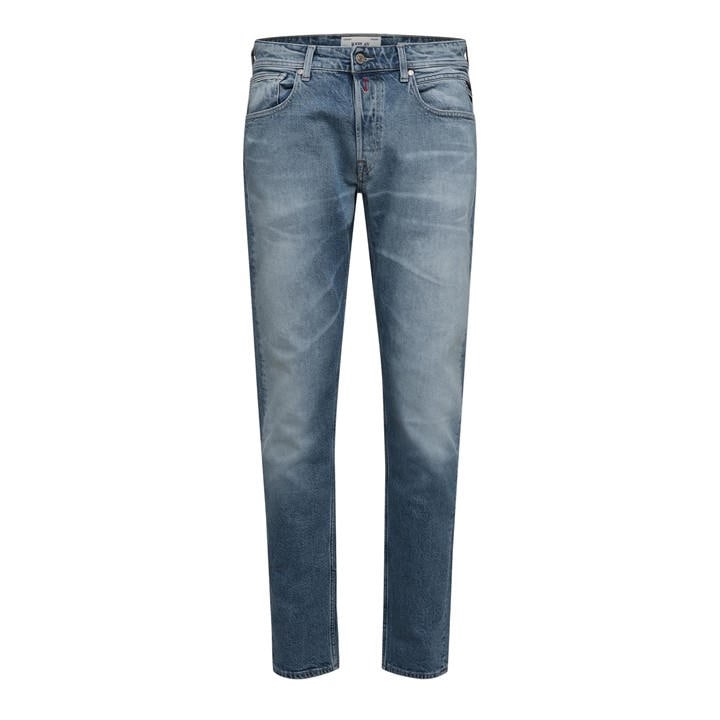 Replay Men's Blue Grover Straight-Fit Jeans