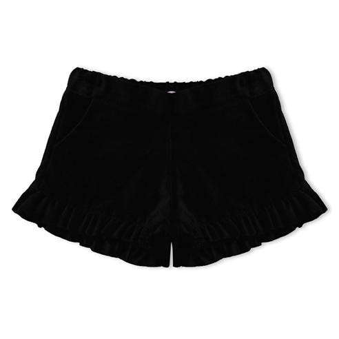 Phi - Kids' Frilled Velvet Fleece Jogger Shorts
