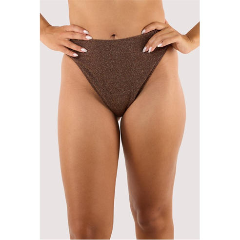 Wolf and Whistle - Amber Bronze High Waist Leg Bikini Bottom