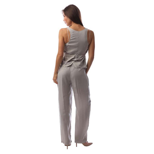 Emporio Armani - Women's Cupro V-Neck Jumpsuit