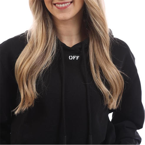 Off White - Stamp Cropped Hoodie