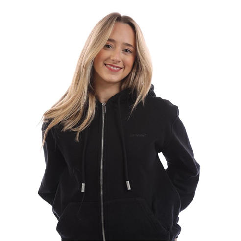 Off White - Diagonal Regular Zip-Up Hoodie