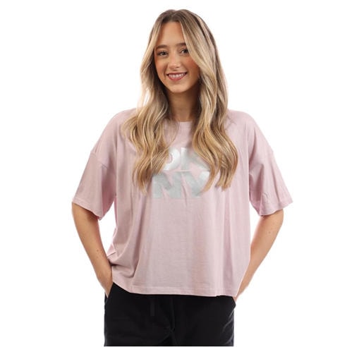 DKNY - Foil Logo Cropped T-Shirt